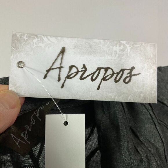NWT Apropos Charcoal Gray Textured Women's Poncho Sweater Size L Polyester/Rayon - Picture 11 of 13
